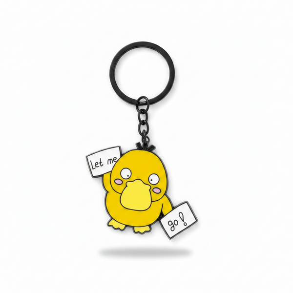 Porta-chaves Pato Amarelo "Solta-me!"