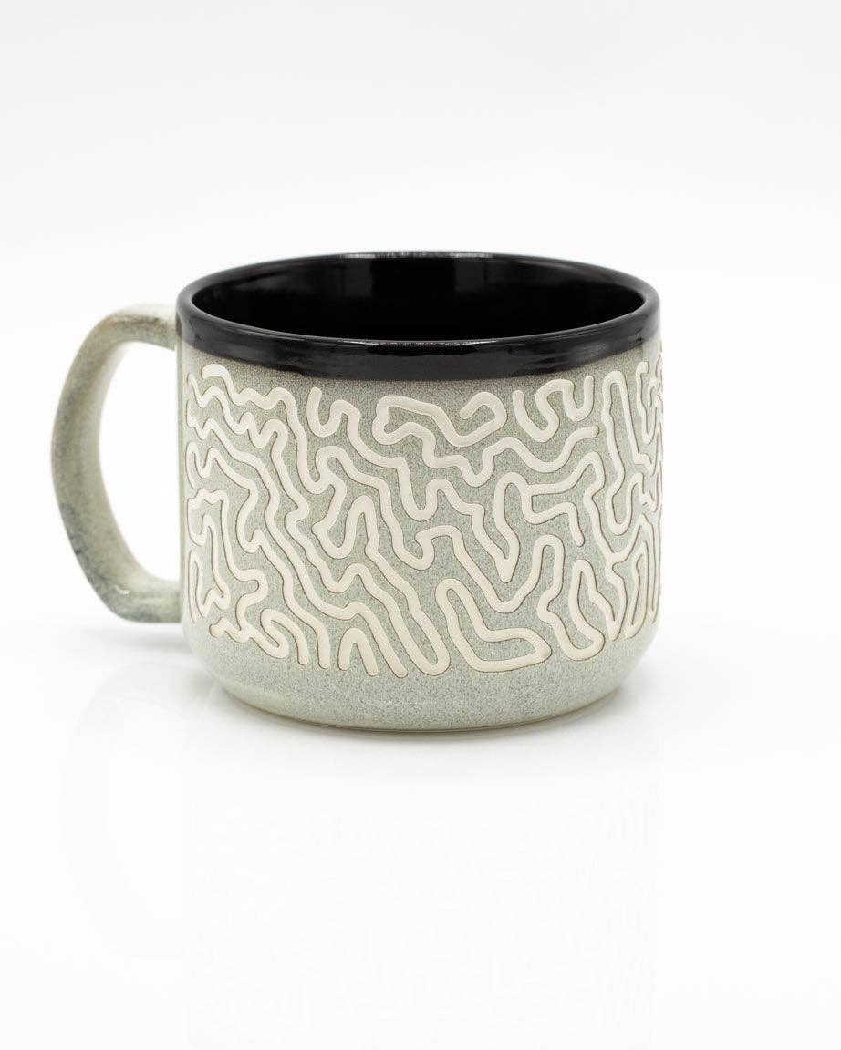 Mug Sculptée à la Main en Forme de Corail Cérébral de (430 ml) – produit scientifique Cognitive Surplus EU, vue 2