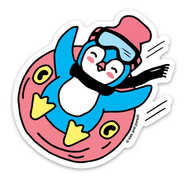 Pinguïn Skiën Sticker
