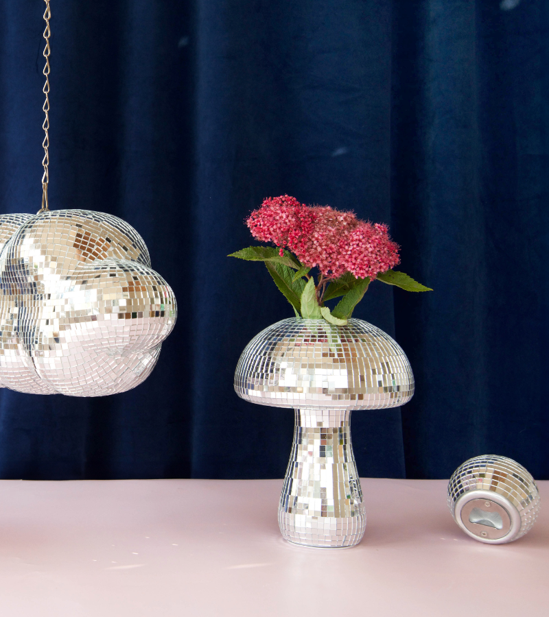 Disco mushroom vase