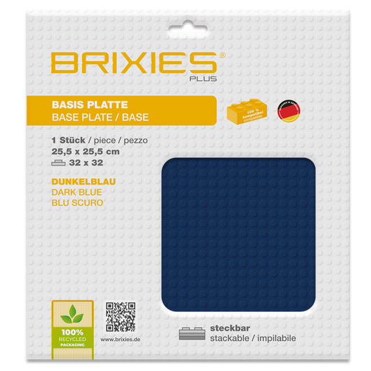 BRIXIES プラス ベースプレート ダークブルー 32 x 32 ポッチ