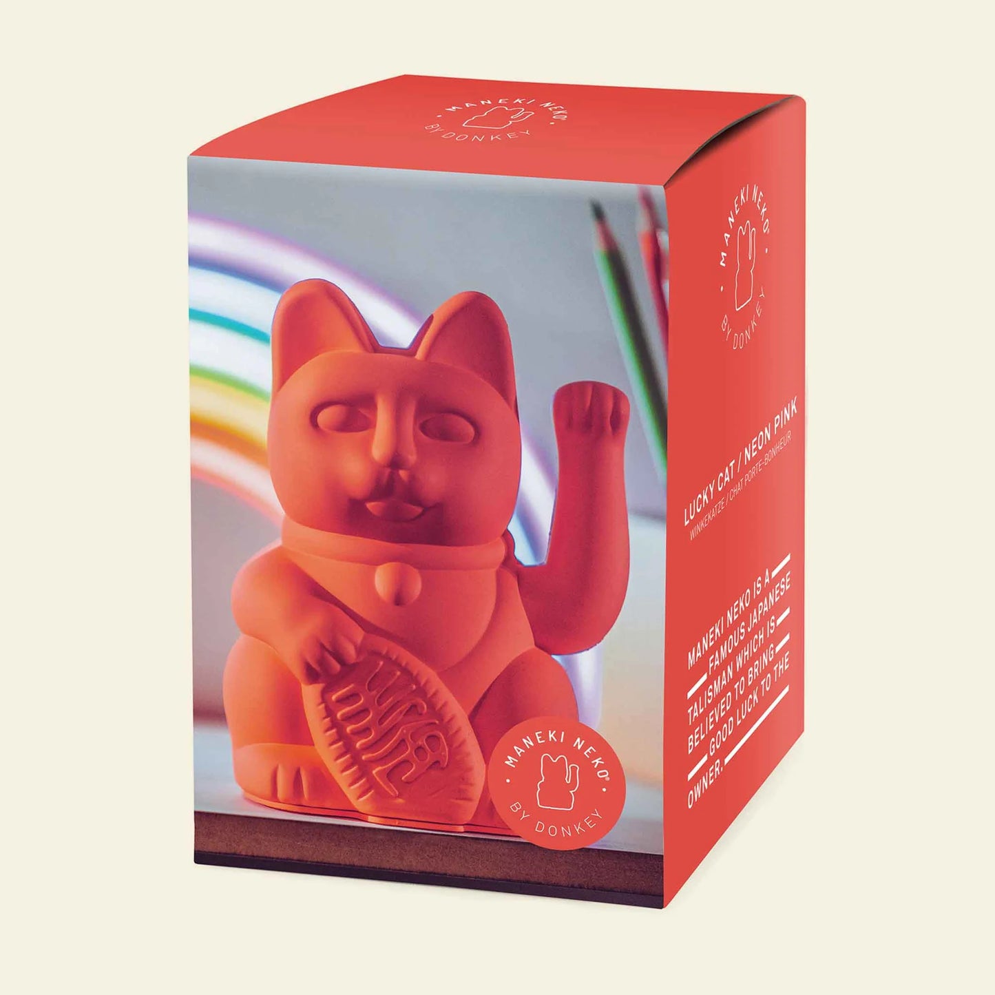 Glückskatze Neonorange