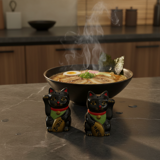 Salt & Pepper Lucky Black Cats