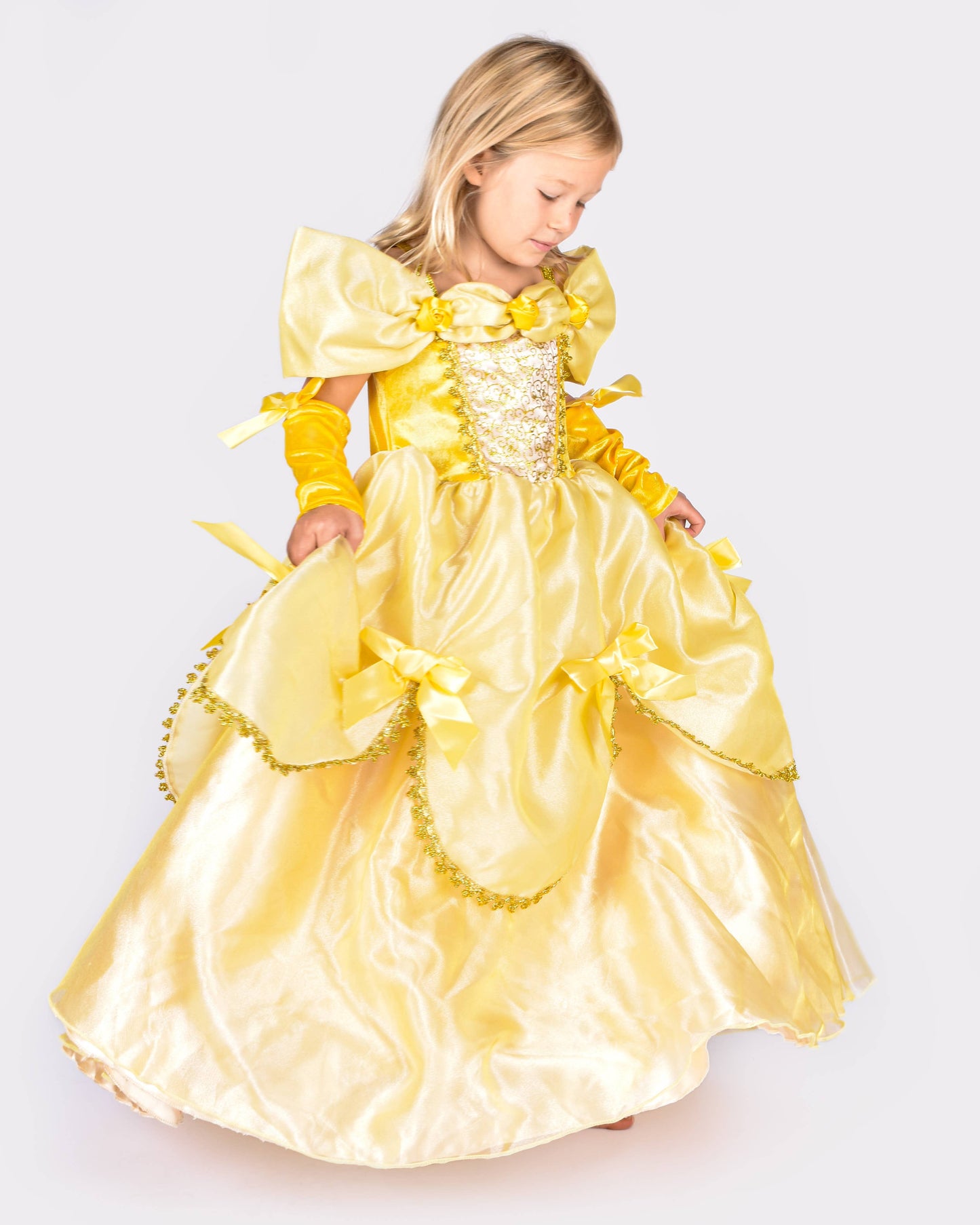 Robe jaune W. Acc Belle 98-104 Cl 2-4 ans