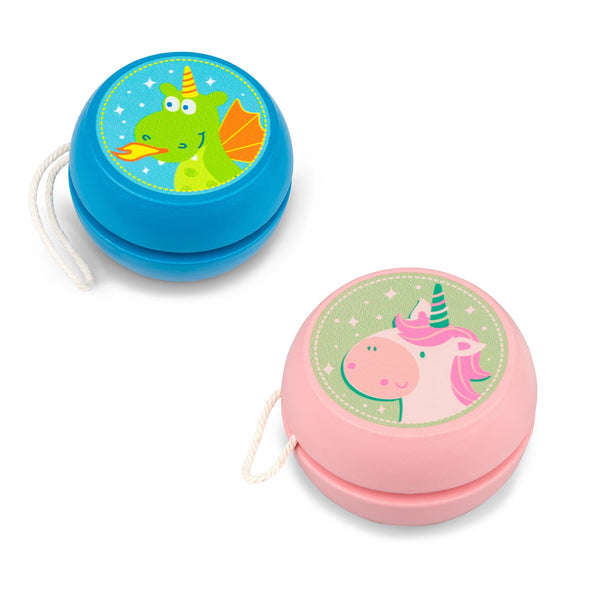 Yoyos en Bois Licorne et Dragon – Modèle Assorti