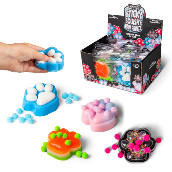 SCRUNCHEMS EMPREINTES DE PATTES COLLANTES ET SQUISHY