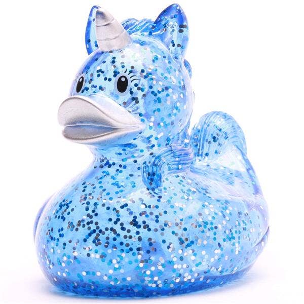 Unicorno blu glitterato
