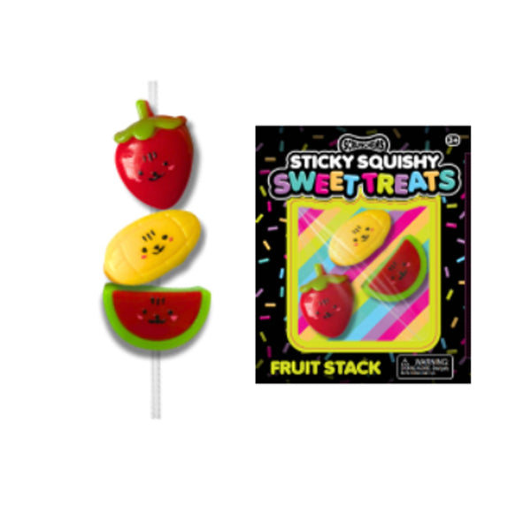SCRUNCHEMS SWEET TREATS STICKY SQUISHY FRUIT STACK