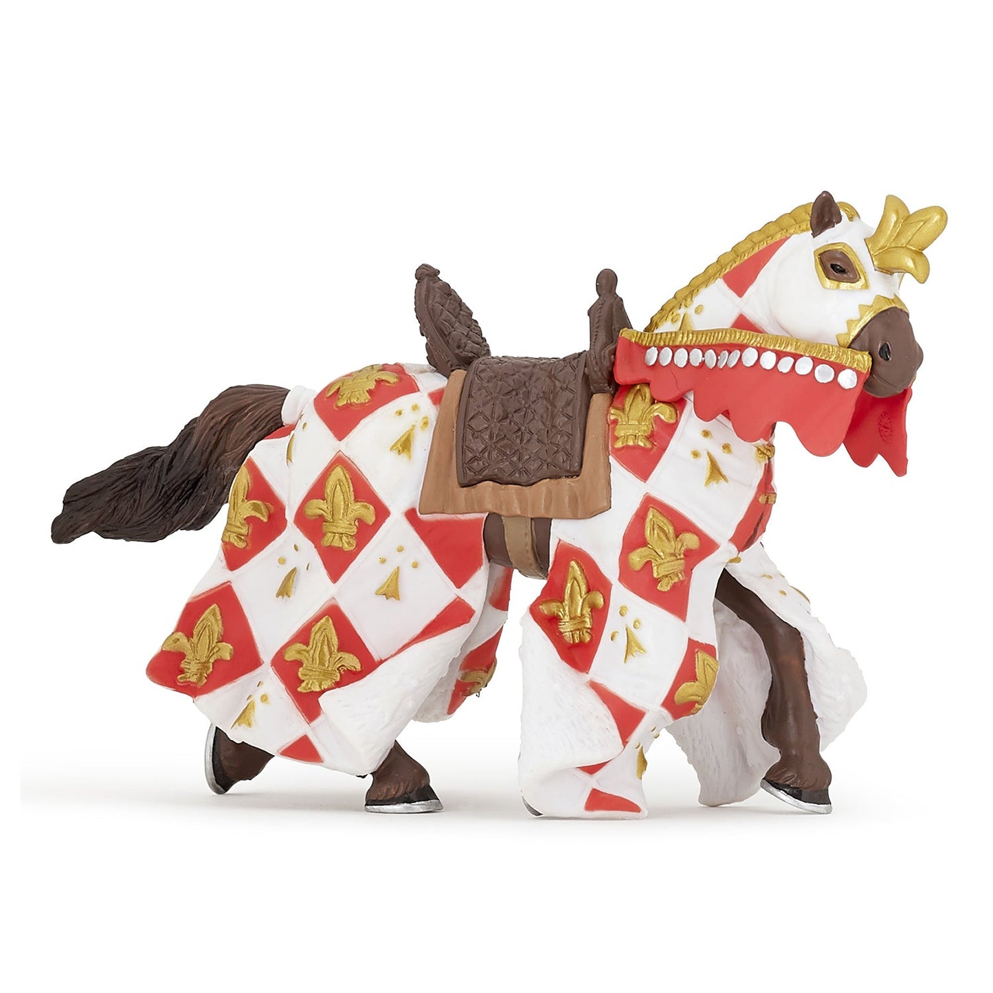 Figurine White horse with fleur-de-lis