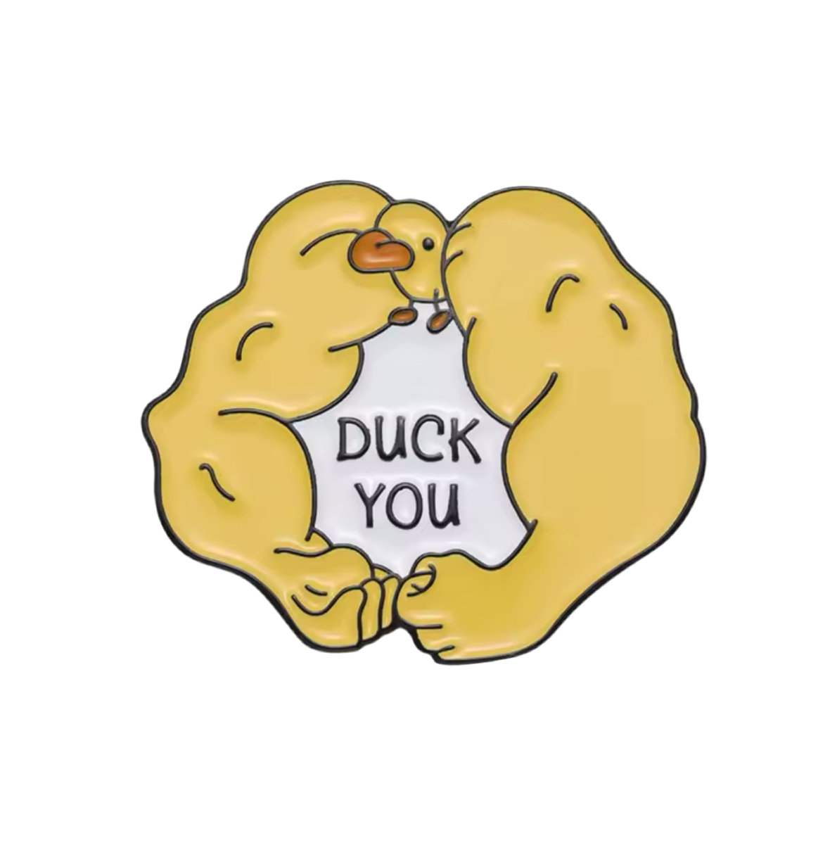 pins canard jaune gros bras duck you