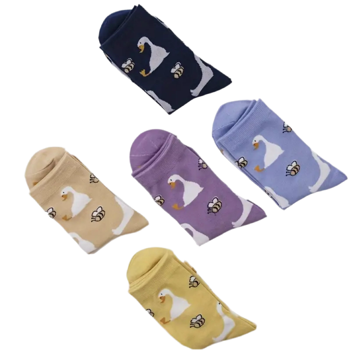 Calcetines de patos y abejas