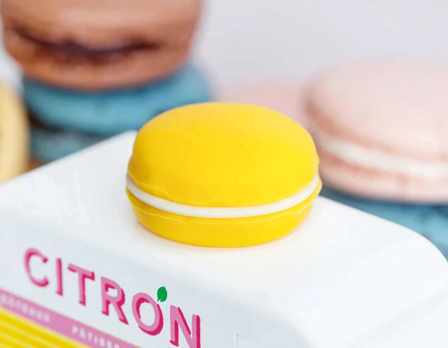 Camioneta de madera Candycar World: camioneta Lemon Macaron