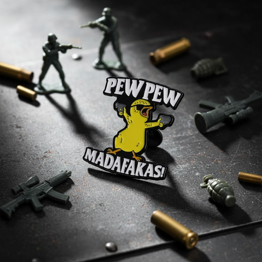 Pin's Poussin "Pew Pew Madafakas!"