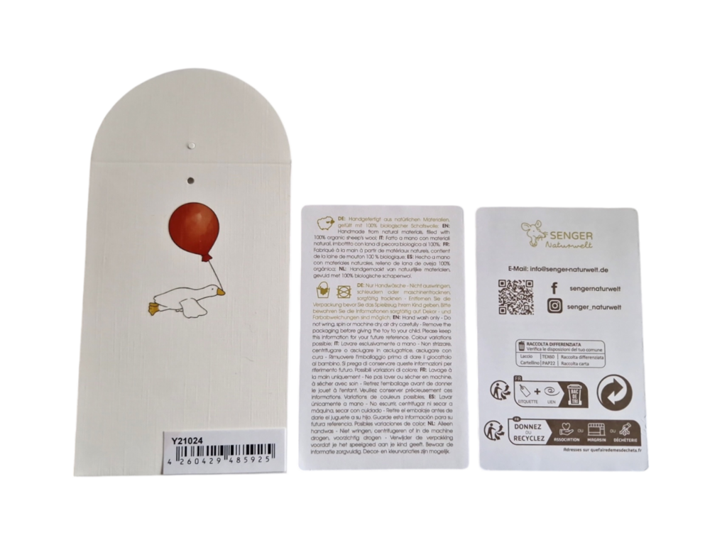 Grande chaufferette peluche en forme d’oie | blanc