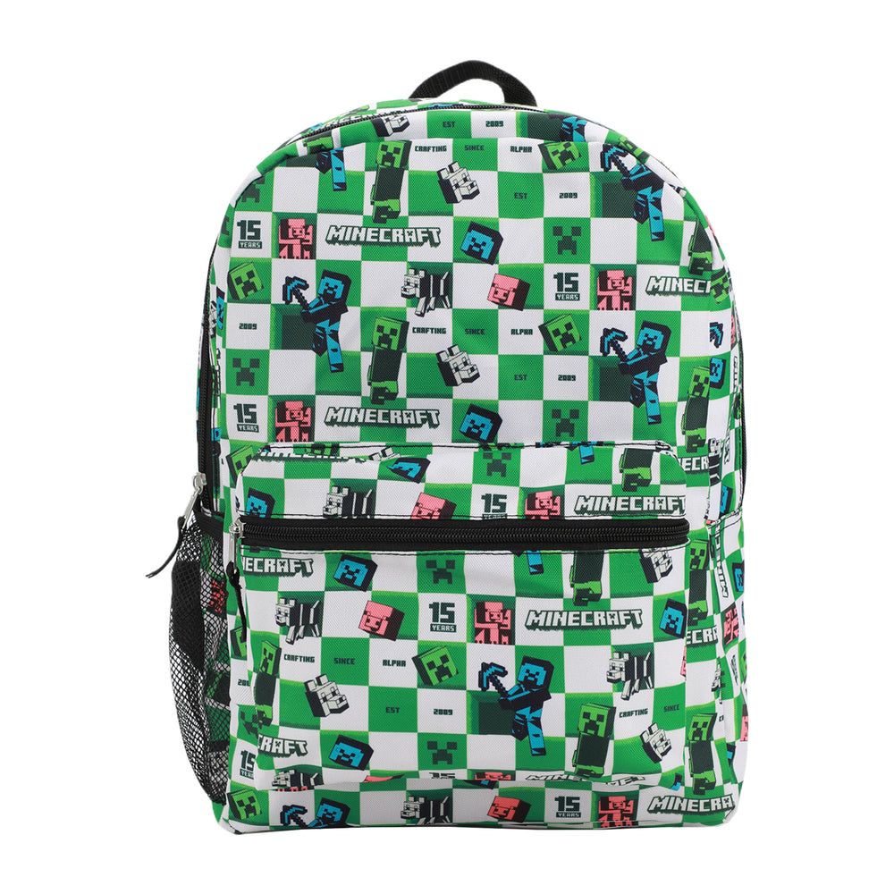 Sac à dos enfant Minecraft Checkered AOP