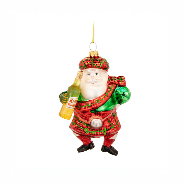 Adorno navideño de Papá Noel escocés
