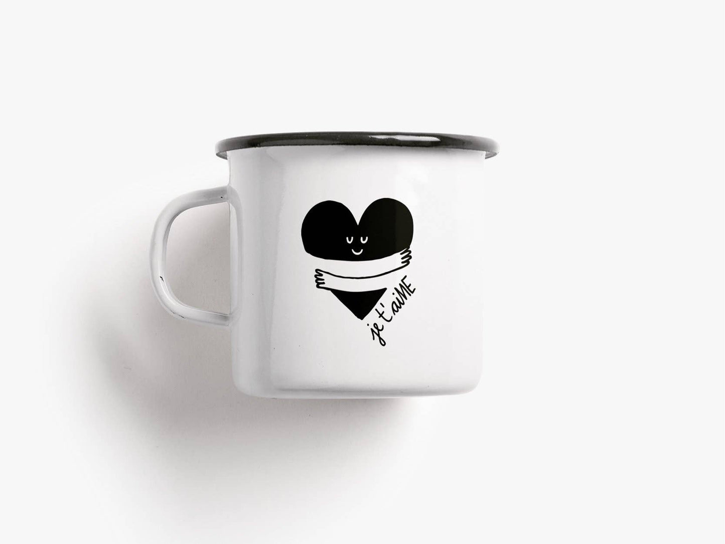 Taza de esmalte "Te amo"