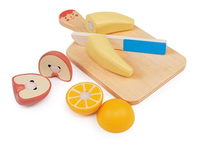 Mentari Cuisine: PLANCHE À DÉCOUPER - FRUIT 10x18x4,2cm, en bois, en boîte, 2+