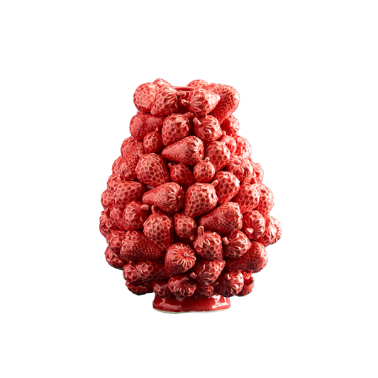 Vase Fraise, Rouge Grès, 20 x 20 x 25 cm