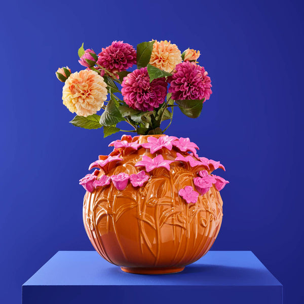 Vaso Verano, Gres Arancione/Rosa, 34 x 29,5 cm