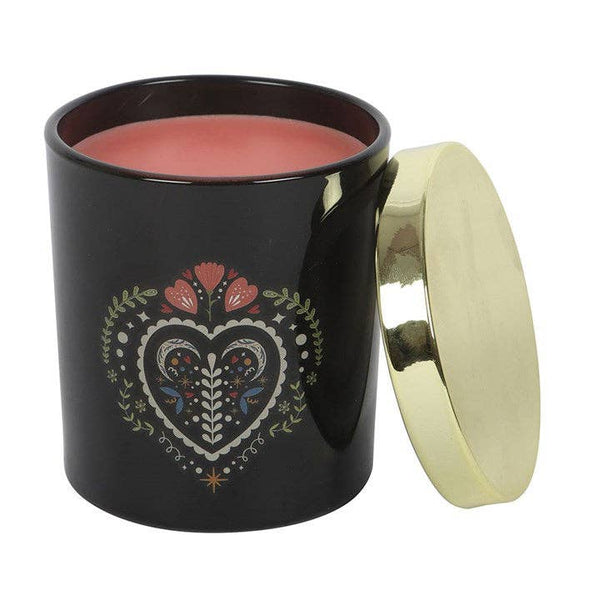 Candela floreale nera Midnight Bloom a forma di tulipano