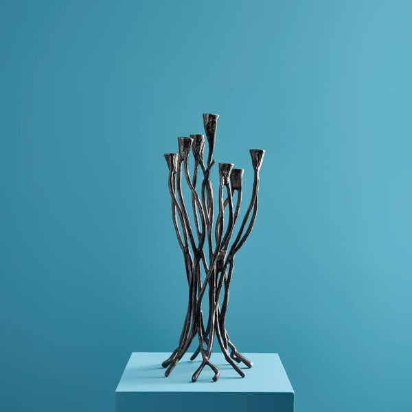 Candeliere Roots Nero, Alluminio, 25 x 22 x 63,5 cm