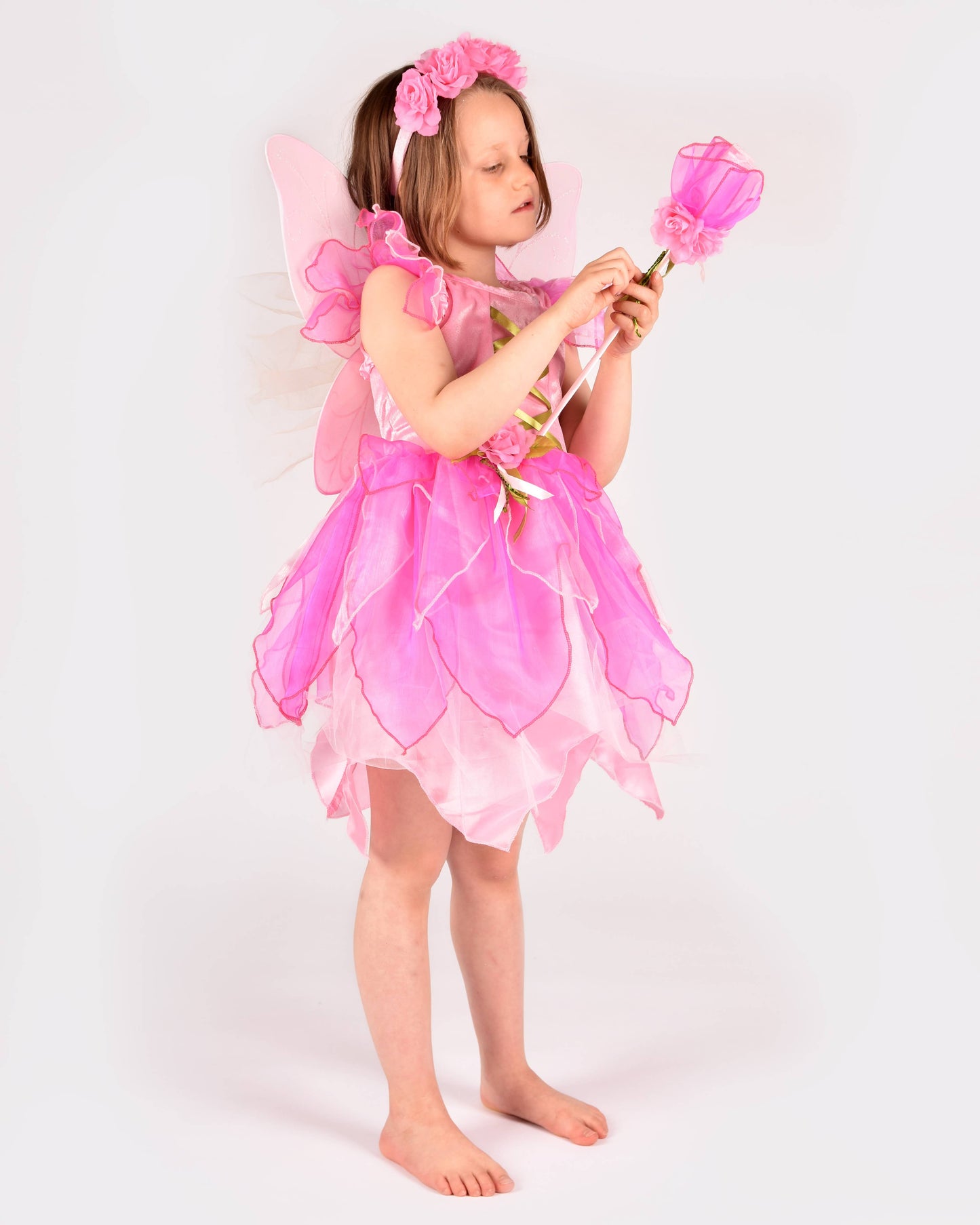 Fairy dress with wings+tiara+wand 122-128 cm 6-8 years