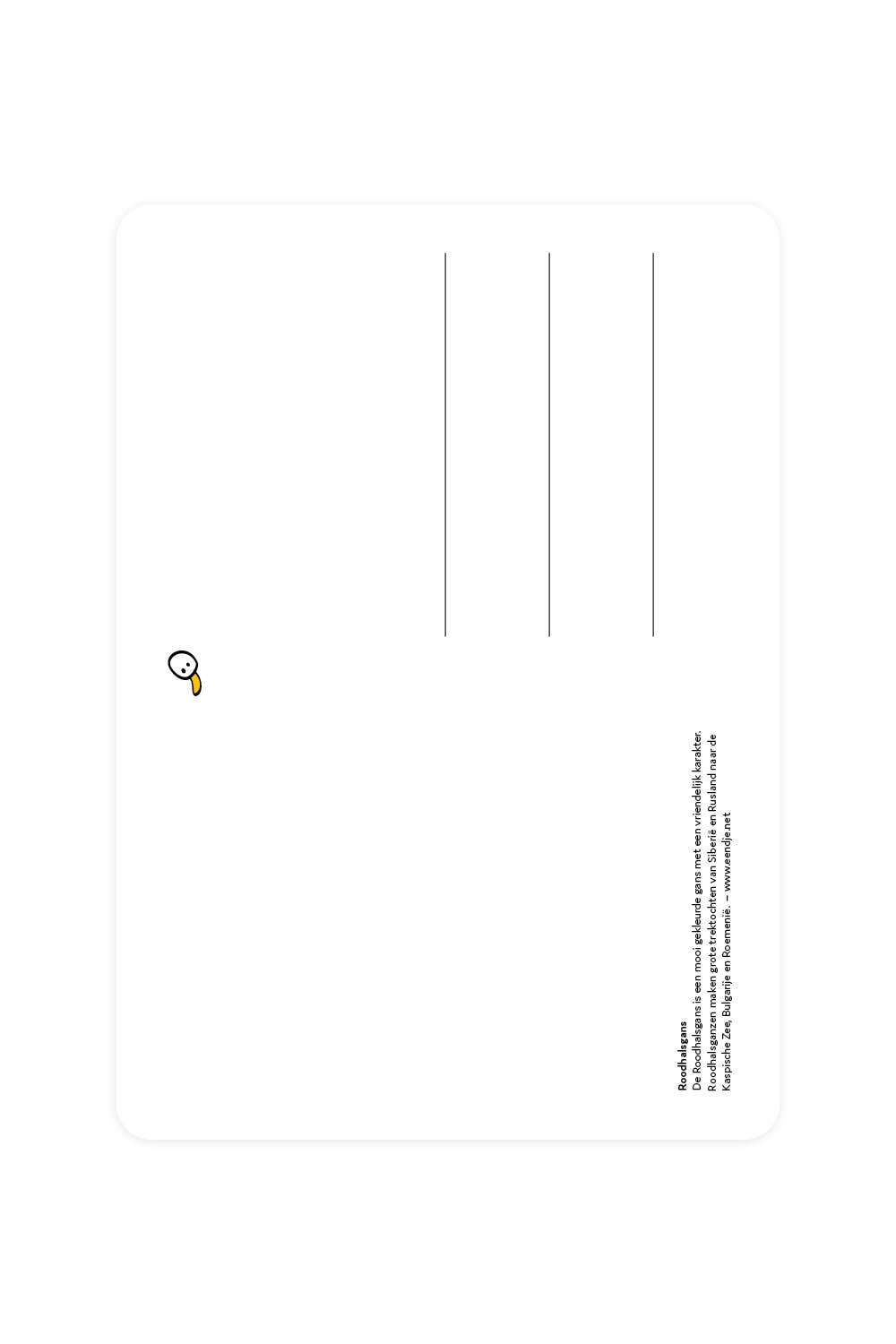 postal de ganso de cuello rojo