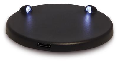 MetalEarth Promotion: LUMIERE LED BLEUE diam.9.5x0.65cm pour maquette 3D en métal de Metal Earth, fonctionne sur puissance USB (le cordon d'alimentation USB est inclu) ou 2 piles boutons CR2032 (inclues), en boîte, 14+