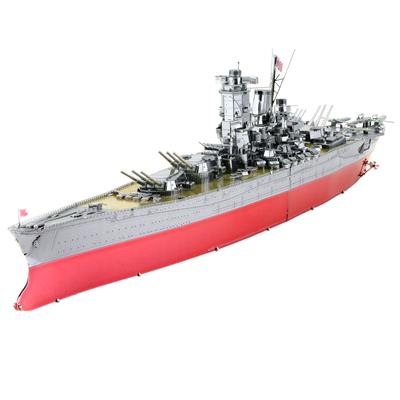 MetalEarth: ICONX - YAMATO BATTLESHIP 29,5x4,5x6,5cm, maquette 3D en métal avec 3 feuilles multicolorées, en boîte 13,5x22x2cm, 14+