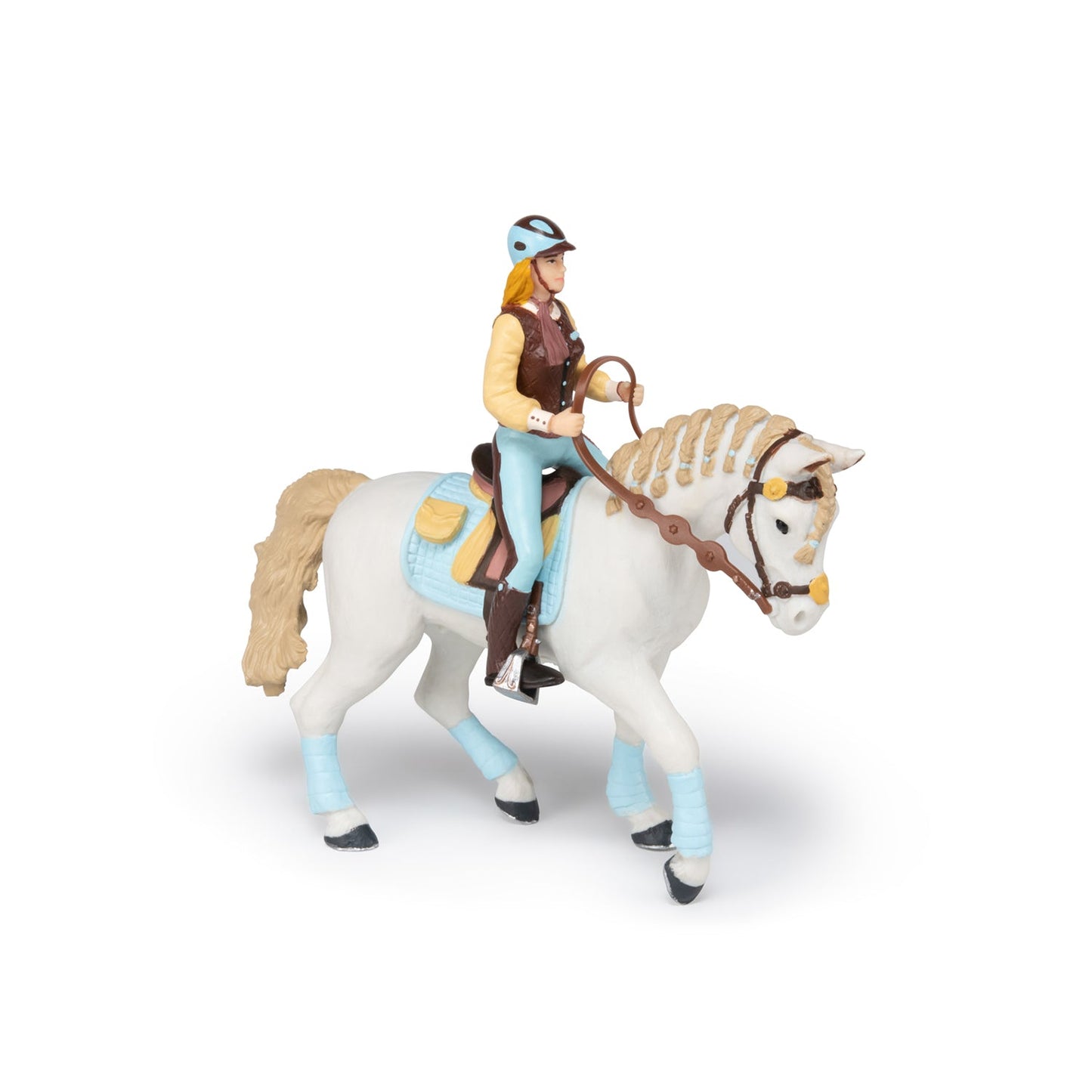 Blue Fashion Horse Figurine