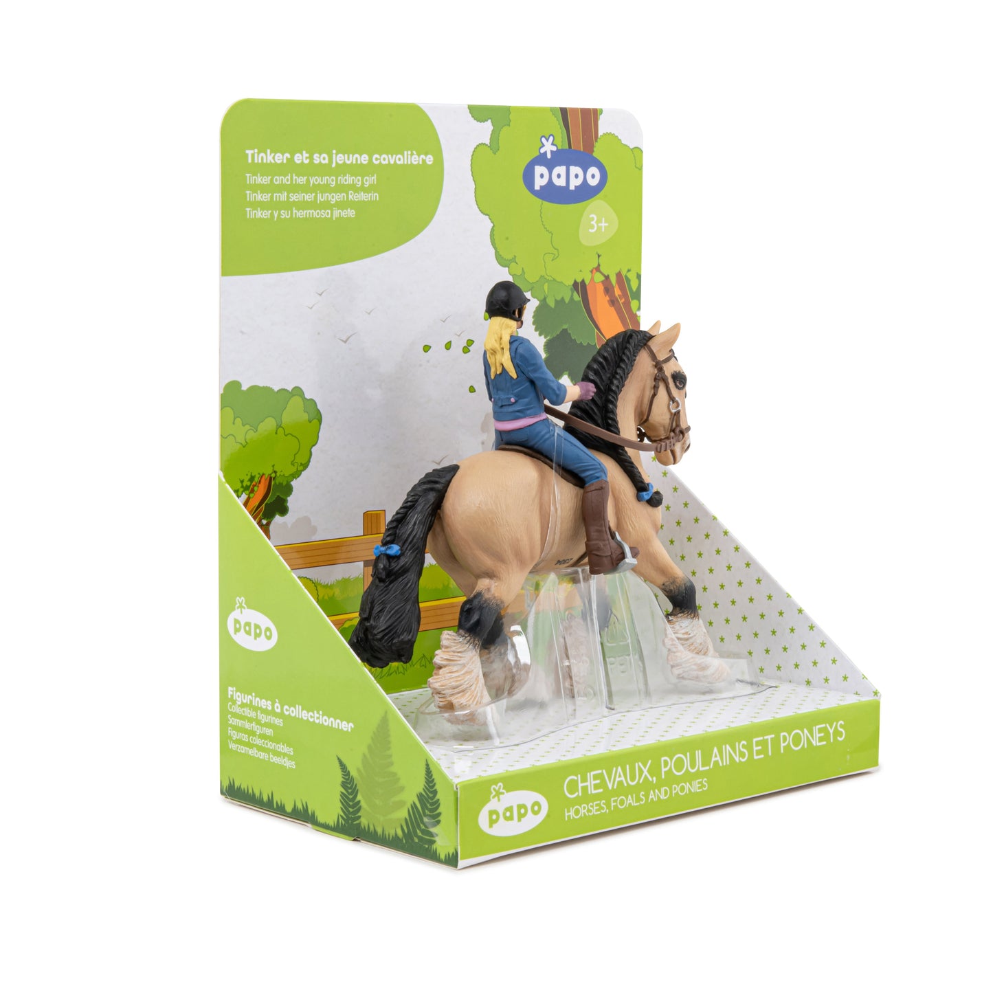 Tinker figurine and her young rider