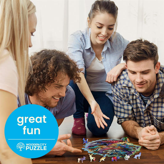 Rompecabezas de león moderno