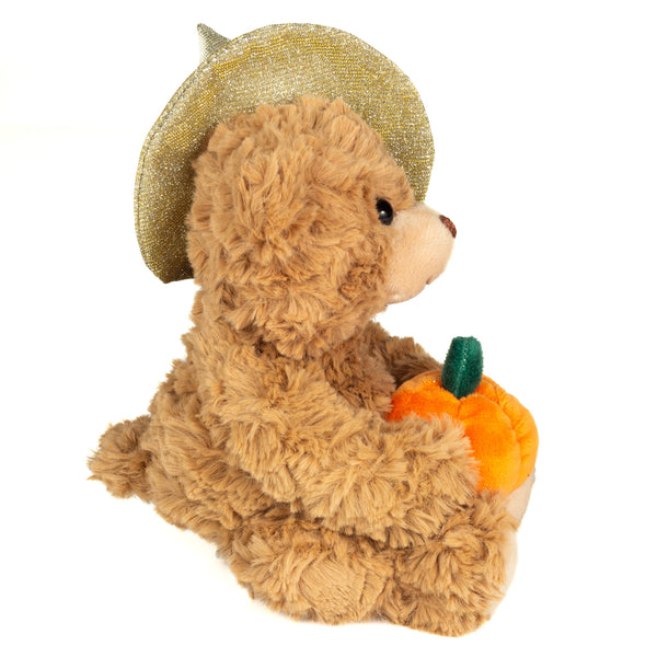 Orsacchiotto di peluche di Halloween con zucca