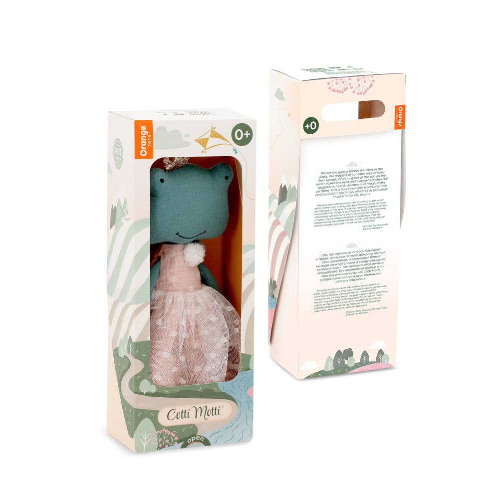 Peluche en coton, Fiona La Grenouille habillée-29cm-0+