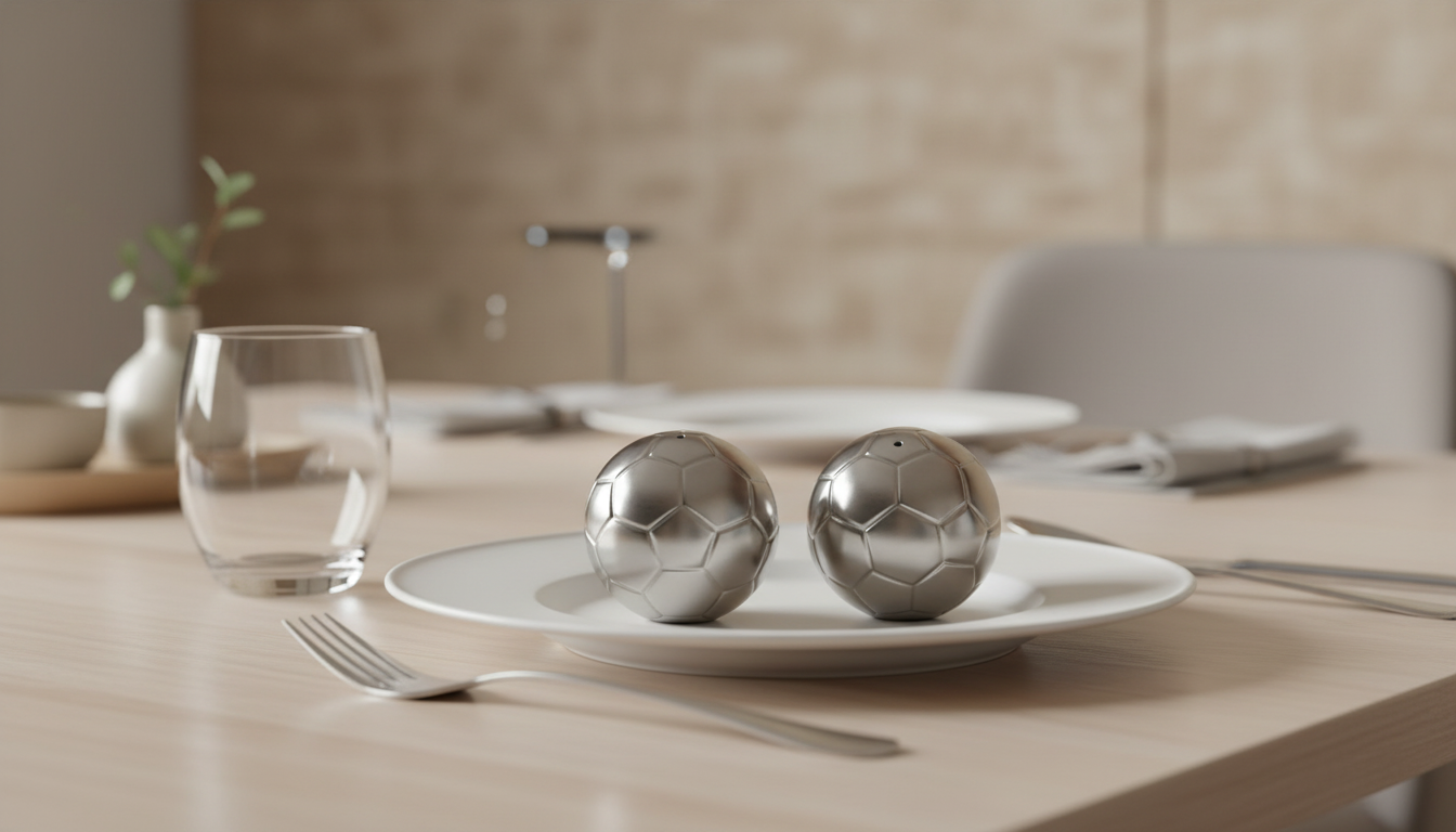 Balão de futebol de sal e pimenta