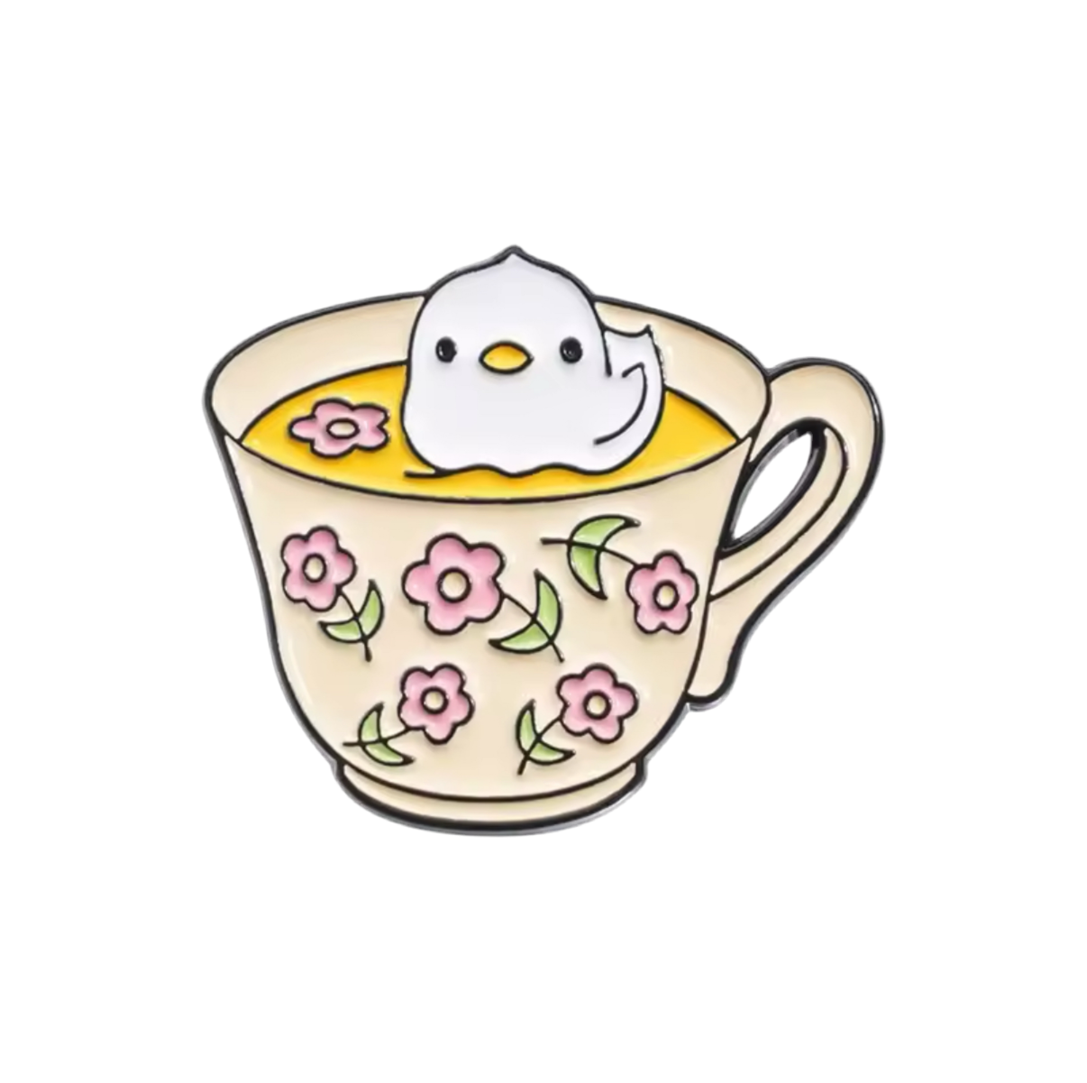 pins canard blanc dans une tasse de the cdb