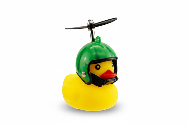 Pato para manillar de bicicleta con casco Sandía