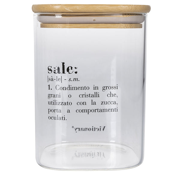 VICTIONARY SALT JAR GLASS BAMBOO 1L - 5906964
