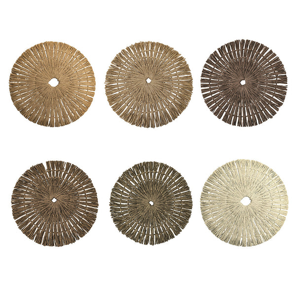 NATURE PAPER PLACEMAT 6 ASSORTED - CHOCOLATE - 5910422
