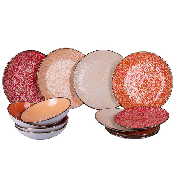 SHADES OF SUNSET BAKU 12-PIECE DINNER SET - 5911992