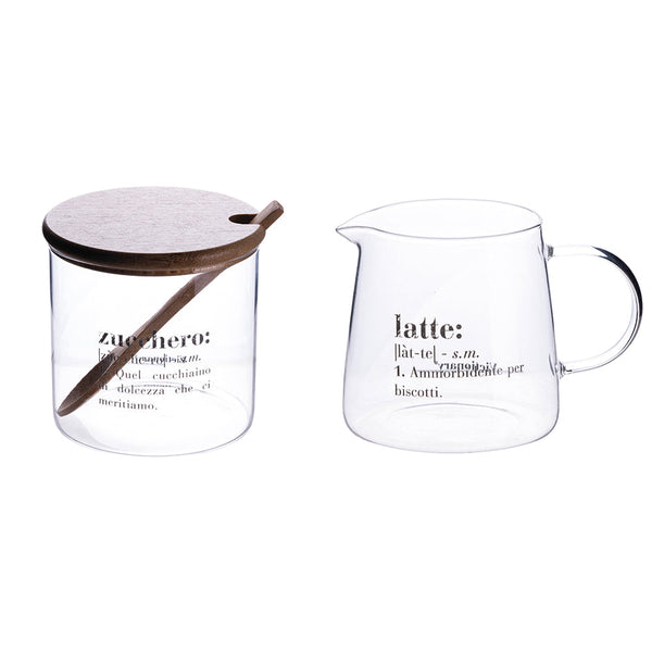 VICTIONARY SET 2 PC GLASS MILK JUG AND SUGAR BOWL - 5916891