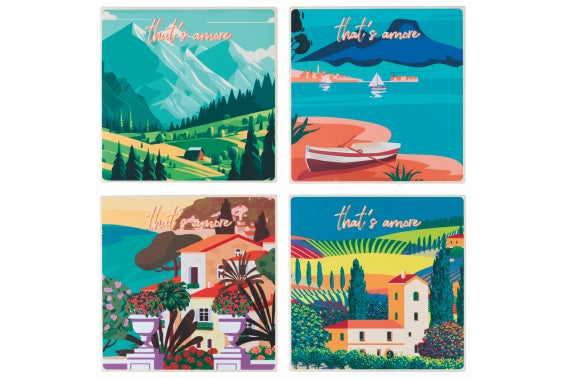 THAT'S AMORE DECORATIVE TILE 20x20CM 4 ASSORTED - 5918745