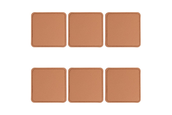 HORECA SET 6 COASTER BROWN 10X10CM - 5921717