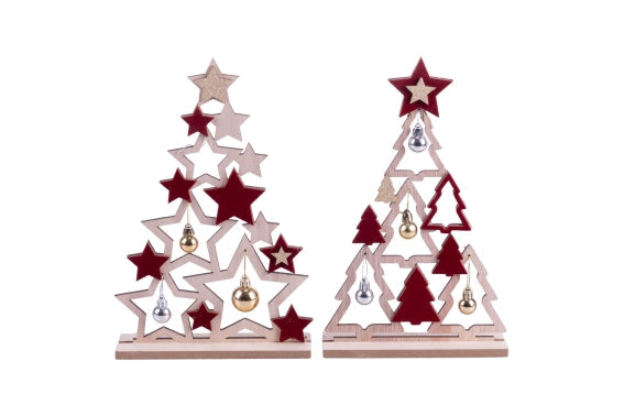 NATALE CHIC VELVET TREE H 30 CM 2 ASS - 5924573
