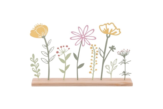 I PASQUALINI FLOWERS DECOR. WOOD/IRON 30.5X4X19CM - 5926656