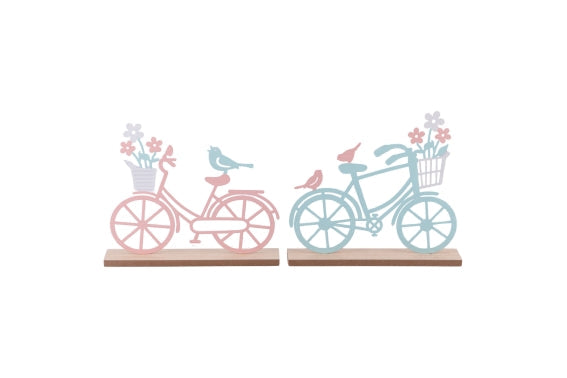 I PASQUALINI BIKE DECOR. WOOD 21.5X4X19.5CM 2ASS - 5926659