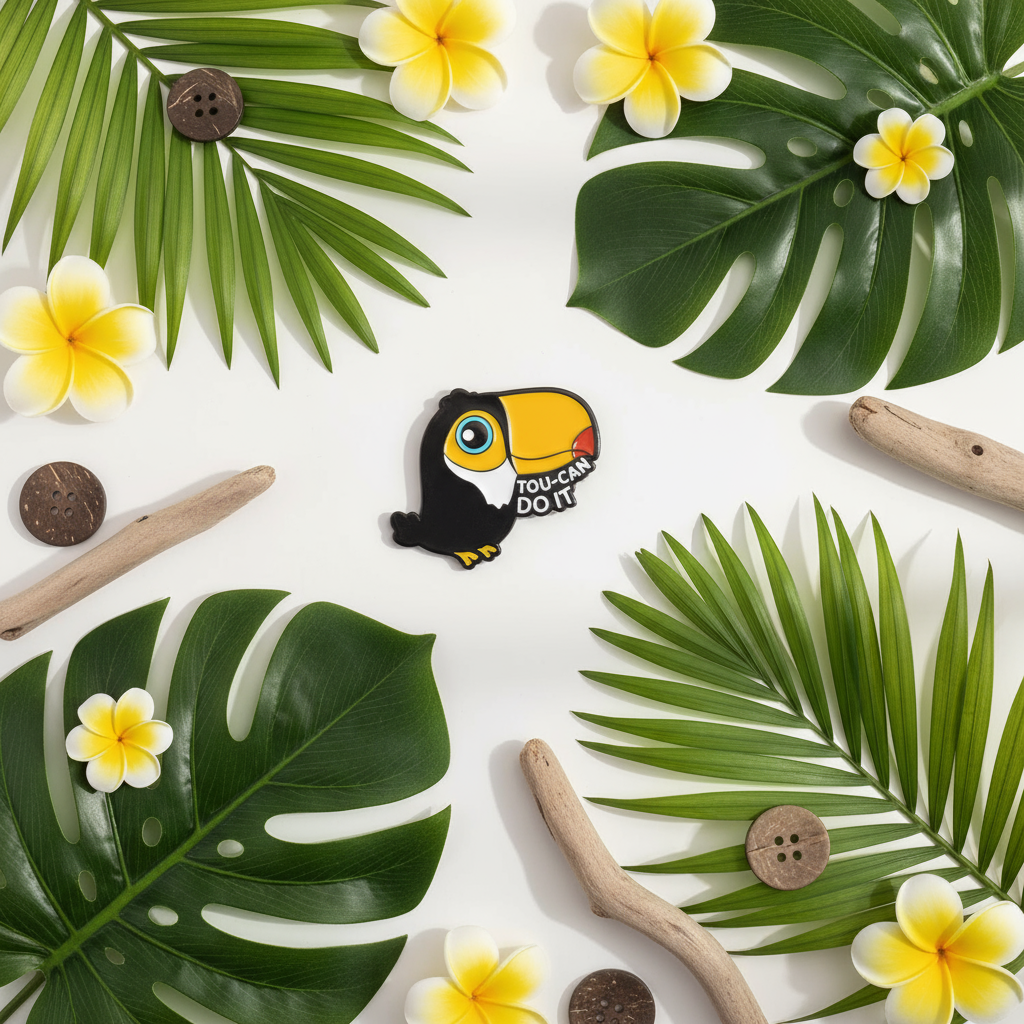 Pin de tucán "Tú puedes hacerlo"