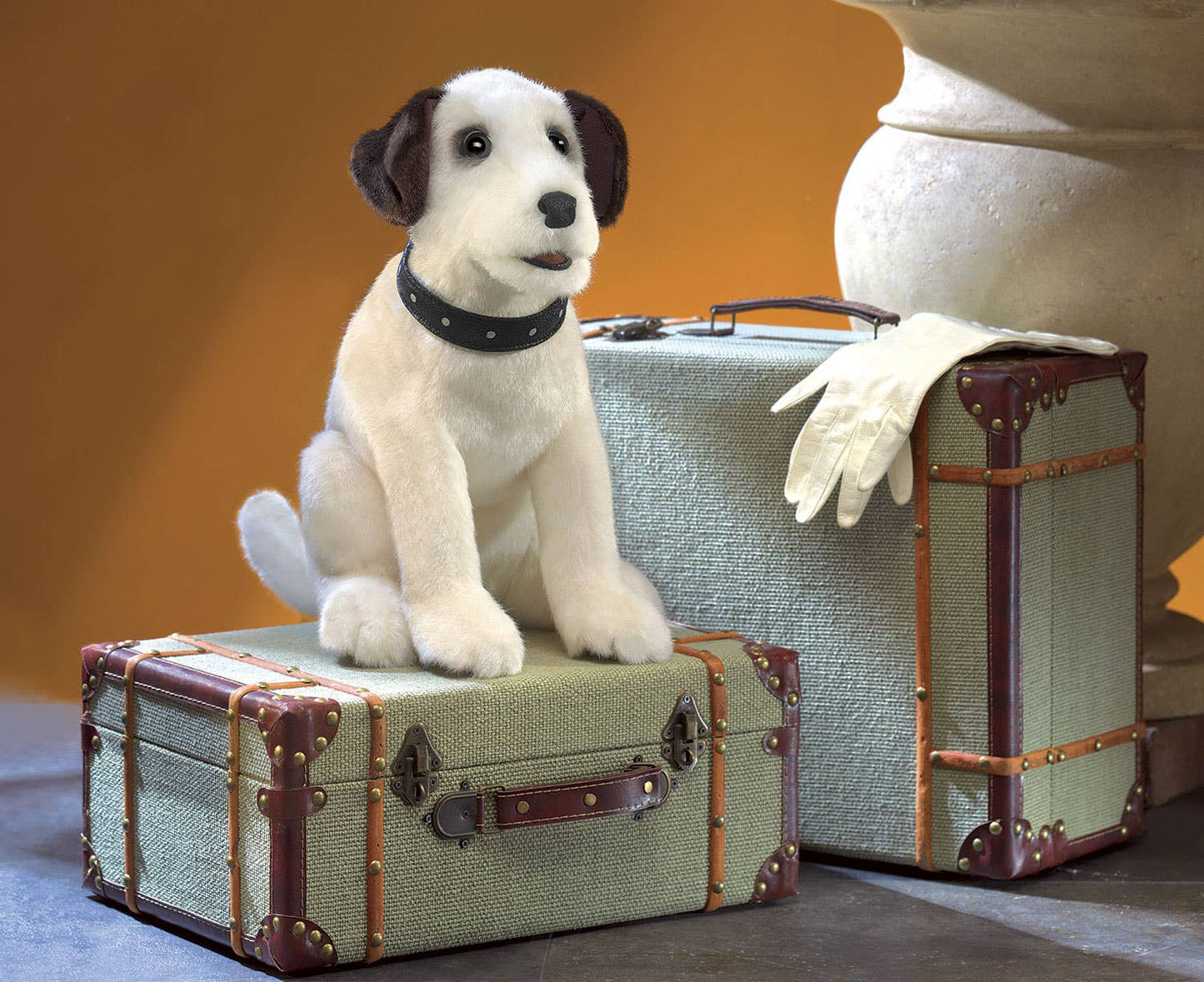 Marionnette à main Sitting Terrier 3132/Sitting Terrier Folkmanis réaliste