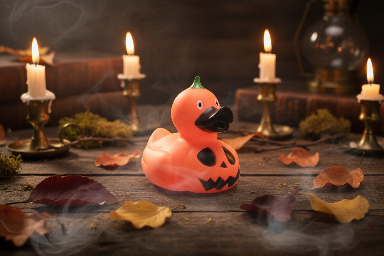 Pato calabaza de Halloween